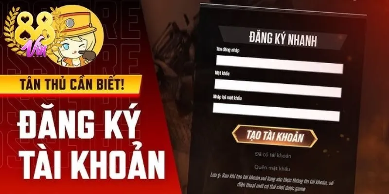 �?ăng ký 88vin chỉ 3 bước siêu đơn giản