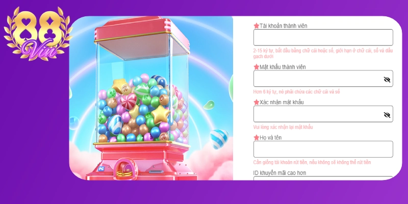 Nhập thông tin theo form và click đăng ký để hoàn thành quy trình