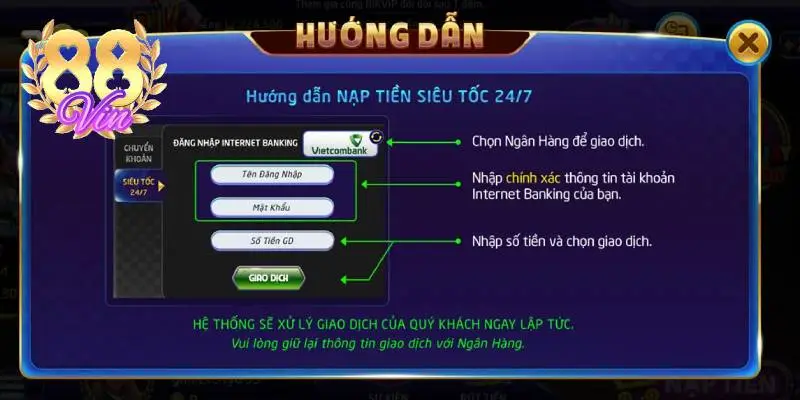 Mẹo nạp tiền nhanh chóng và an toàn