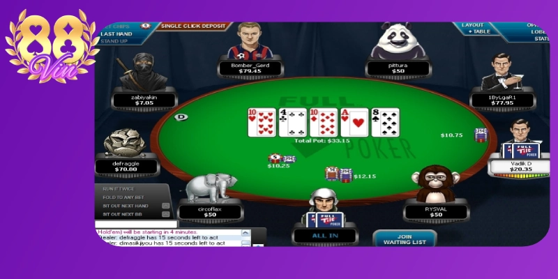 Người chơi đặt cược ở vòng Turn đi tiếp hoặc có thể dừng lại