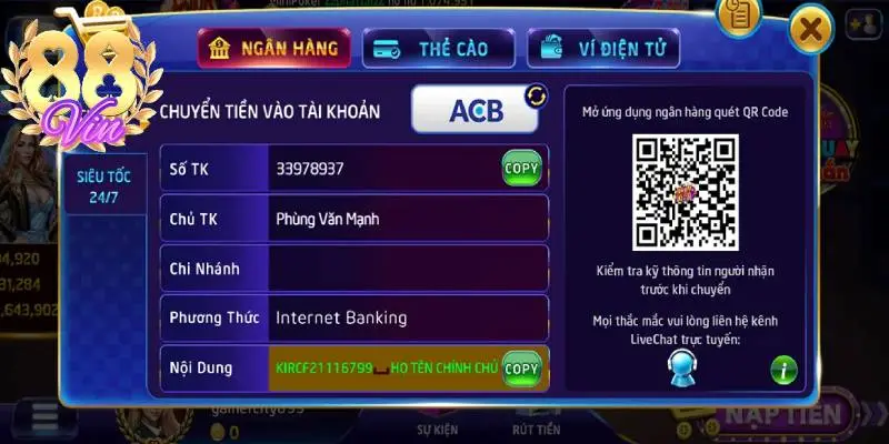 Quy trình nạp tiền bằng QR Pay cực đơn giản
