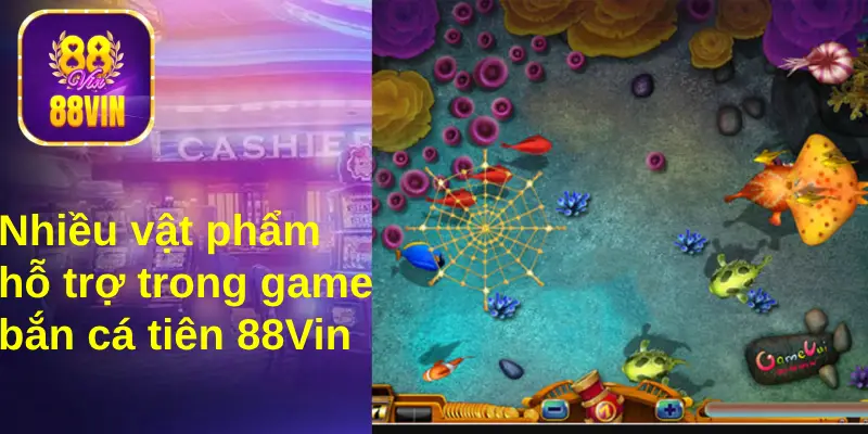 Săn cá Tiên cung cấp nhiều vật phẩm hỗ trợ người chơi bắn cá hiệu quả 