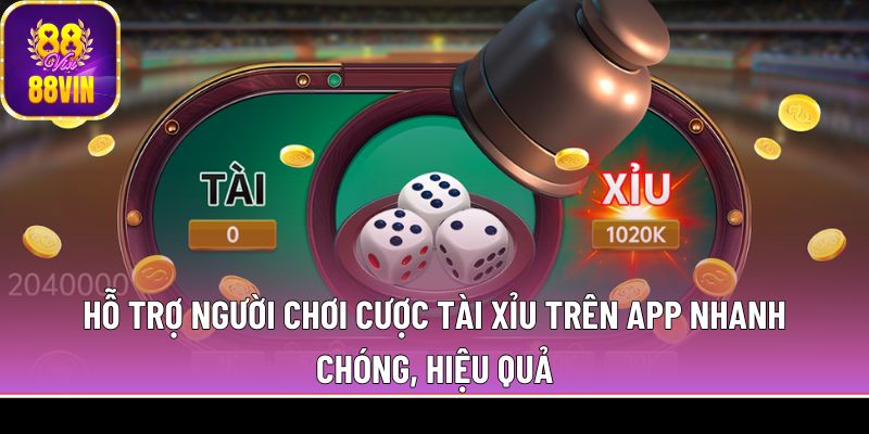 Hỗ trợ người chơi cược tài xỉu trên app nhanh chóng, hiệu quả
